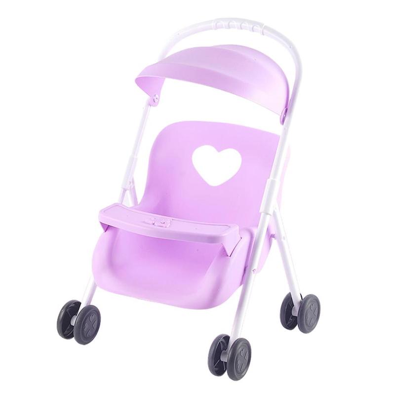 Infant Dolls Stroller Toys Pushchairs Foldable Push Cart Trolley Kids Role Game Toy 6