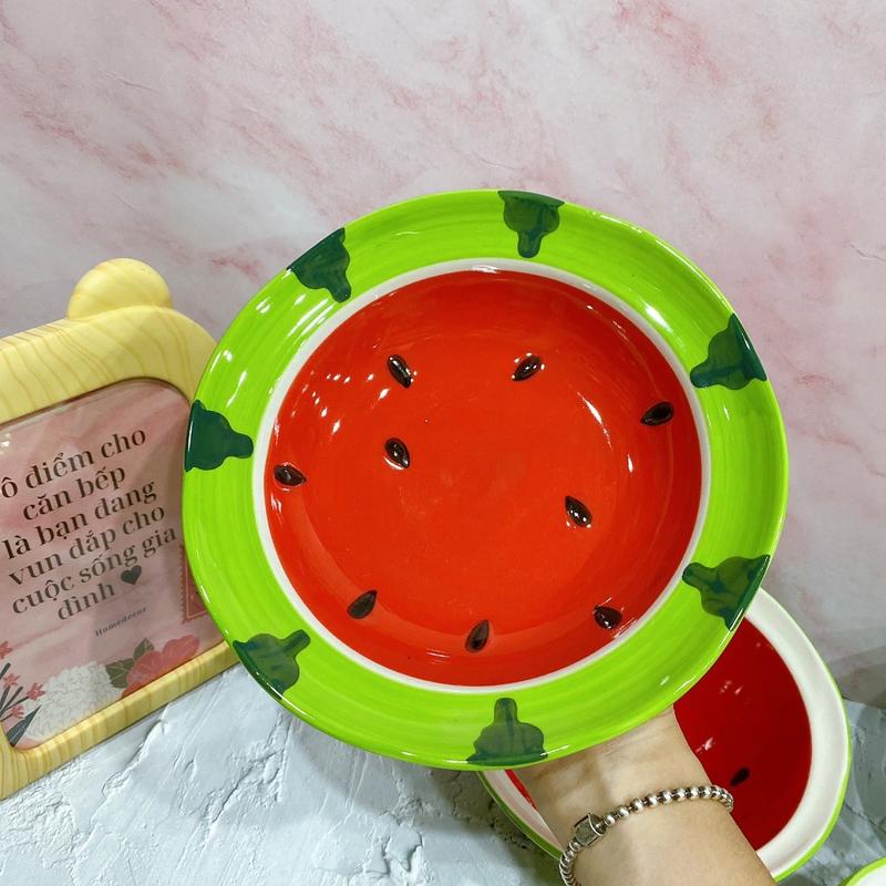 Bát đĩa lẻ mẫu dưa hấu dễ thương 5