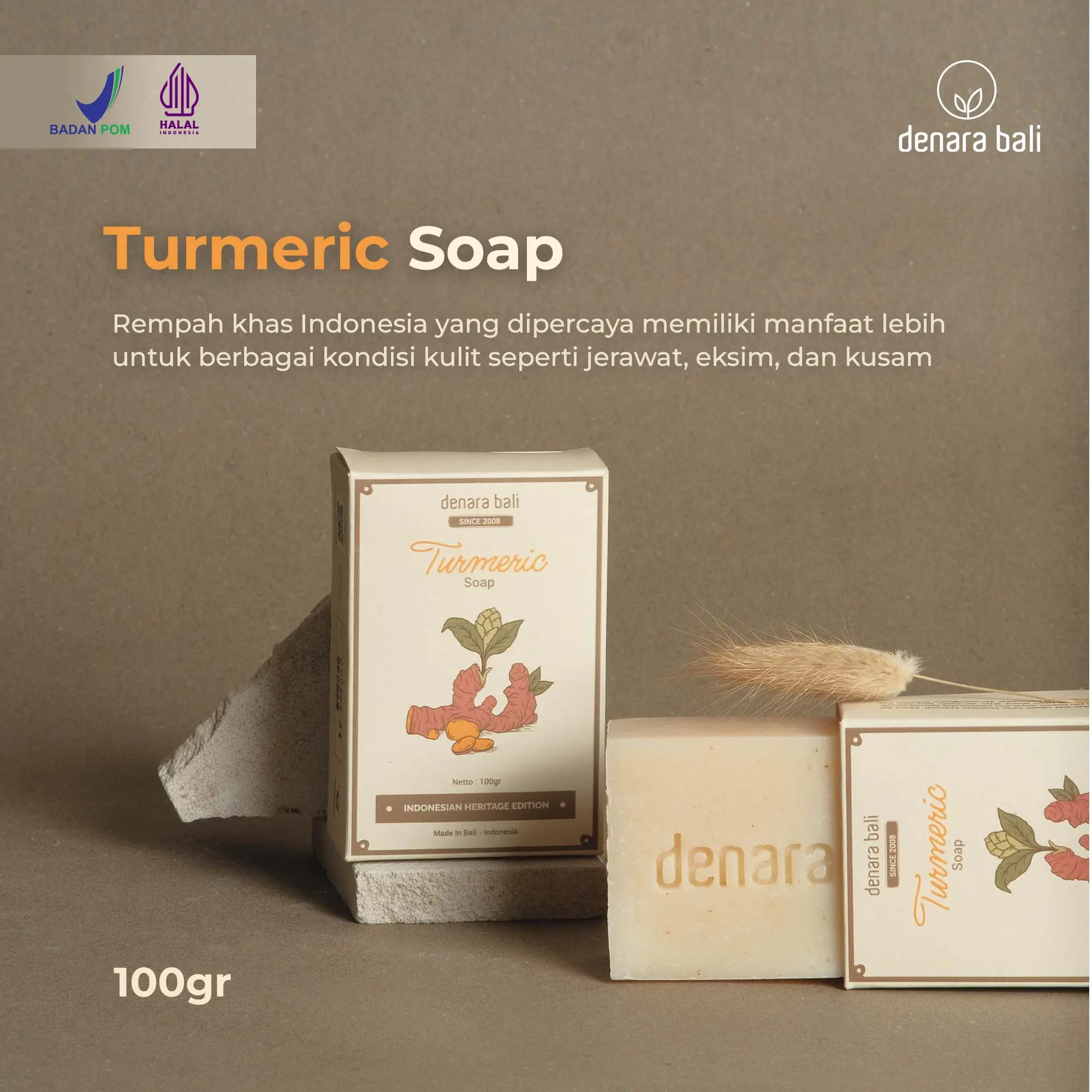 [NEW LAUNCH] DENARA BALI Natural Turmeric Soap 100gr