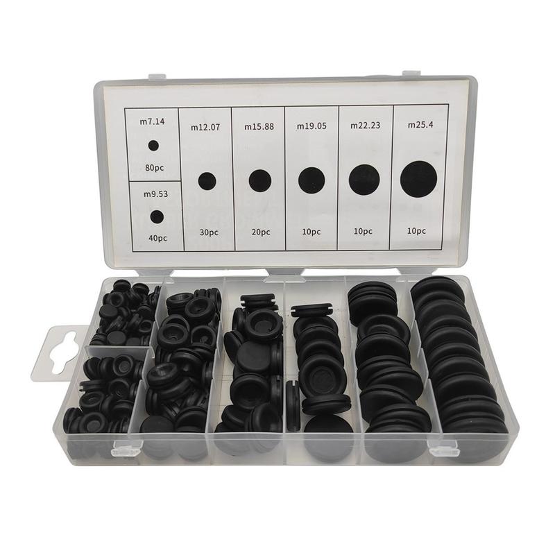 Product Introduction of 200 Pcs Rubber Grommet Closed Rubber Hole Plug Firewall Grommets Electrical Wire Gasket for Wiring Protections Durable 53
