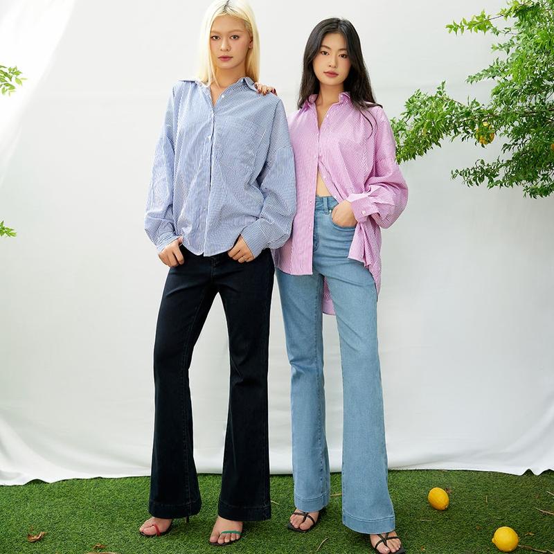 DOTTIE - Quần jeans dài ống loe - Q0312 - quần jean ống loe