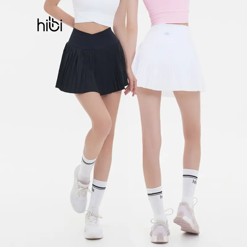 Chân Váy Thể Thao Hibi Sports SK004, Kiểu Lưng Chéo Xếp Ly, Chất Vải Xi x Lu Fabric Cao Cấp Phù Hợp Tập Pickleball, Tennis, Cầu Lông Và Yoga Nghệ Thuật 0