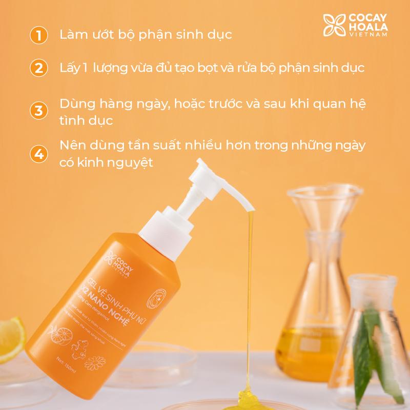 Dung Dịch Vệ Sinh Nữ  Bà Bầu Mẹ Sau Sinh Dung Dịch Vệ Sinh Nữ X2 Nano Nghệ Hữu Cơ Cỏ Cây Hoa Lá Chai 150ml  Wome 3