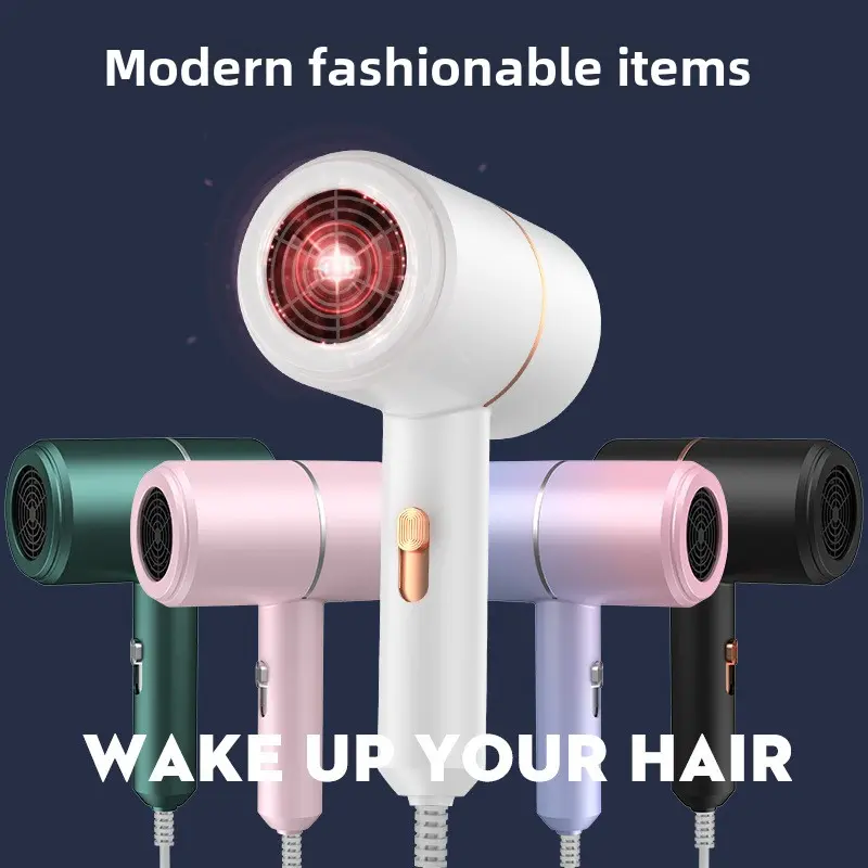Household Large Wind Hair Dryer Blue Light Portable Foldable Heating and Cooling Air Hair Dryer