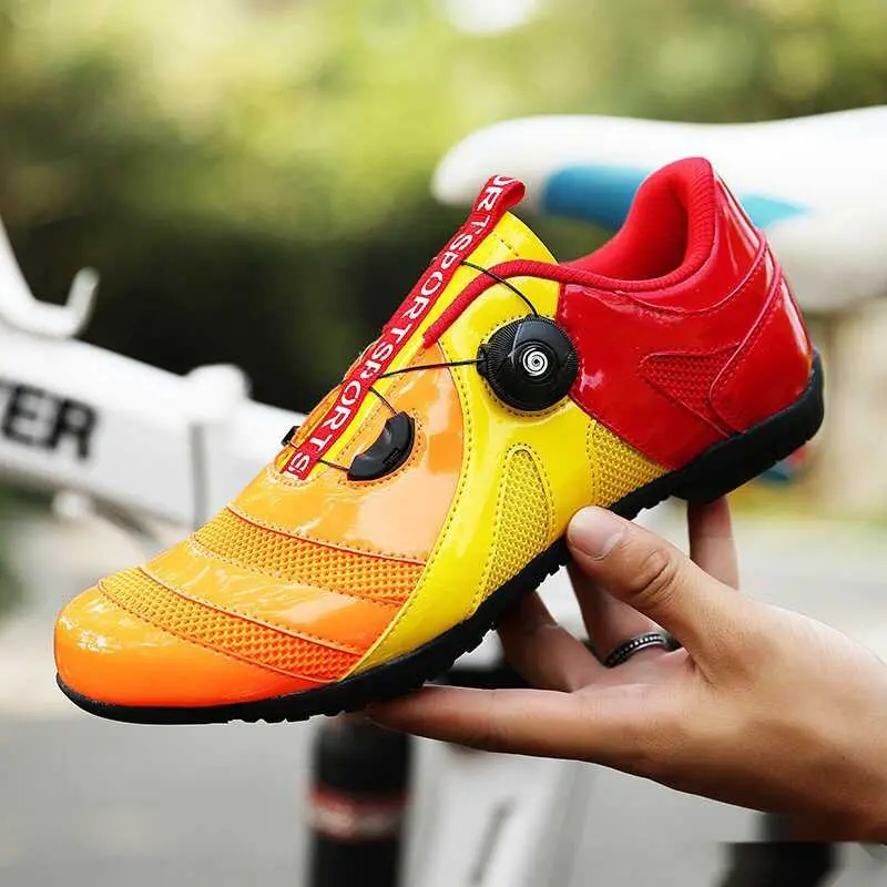 New men and women non locking ral road mountain rubber sole bike bicycle non cleats cycg shoes ing with rotating buc