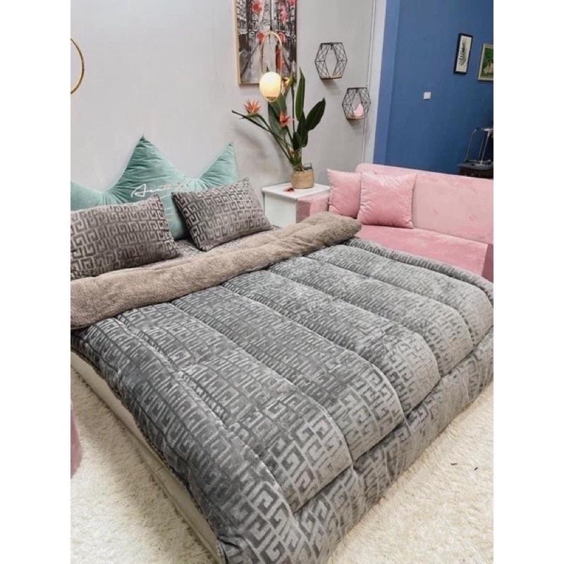 Chăn Lông Cừu Họa Tiết Chữ Vạn, Đăp Ấm Mùa Đông