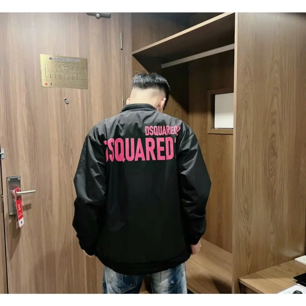 Áo Gió Bomber DS qq  Chữ Hồng ,2 Lớp Khóa Bạc Cao Cấp LoGo Thêu Trước Ngực  Cổ Bo Gân Hottrend nam Nữ Giá Rẻ Đủ temChuẩn