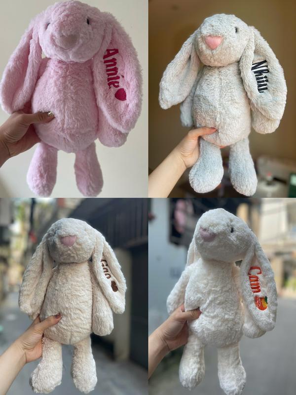 [Thêu tên] Gấu Bông Thỏ BUNNY với 7 màu lựa chọn, size 40cm-60cm thỏ  nhàm nhang nhồ Thú Nhồi Bông Thú Bông