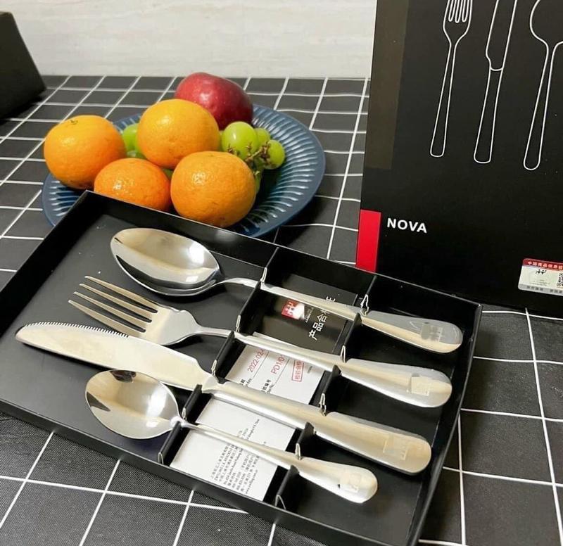 Bộ Thìa Dĩa Inox 4 Món Cao Cấp - Bộ thìa 4 món ăn đồ tây cao cấp Bộ 4 món ăn đồ tây NOVA Vietnam Multicoloured
