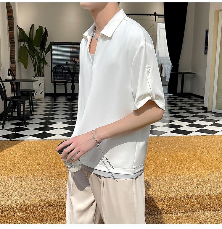 Product Introduction of Men's Polo Shirt 2025 New Short Sleeve T-Shirt - Casual Collar Top for Men, Trendy & Breathable, Wholesale Bulk Discount 12