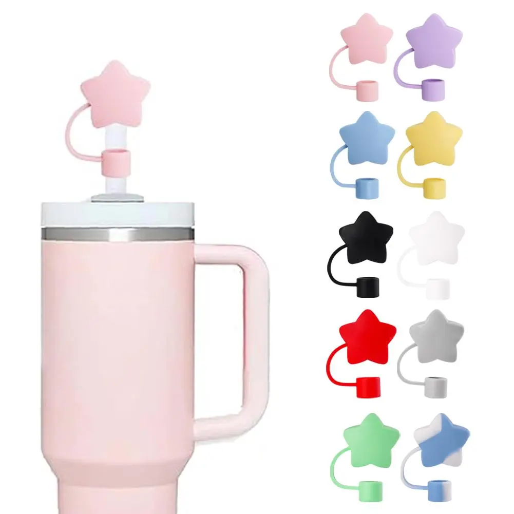 Creative Star Straw Cover Cartoon Splash Proof Coffee Cup Straw Cover Reusable Cute Pipette Dustproof Tip Cap