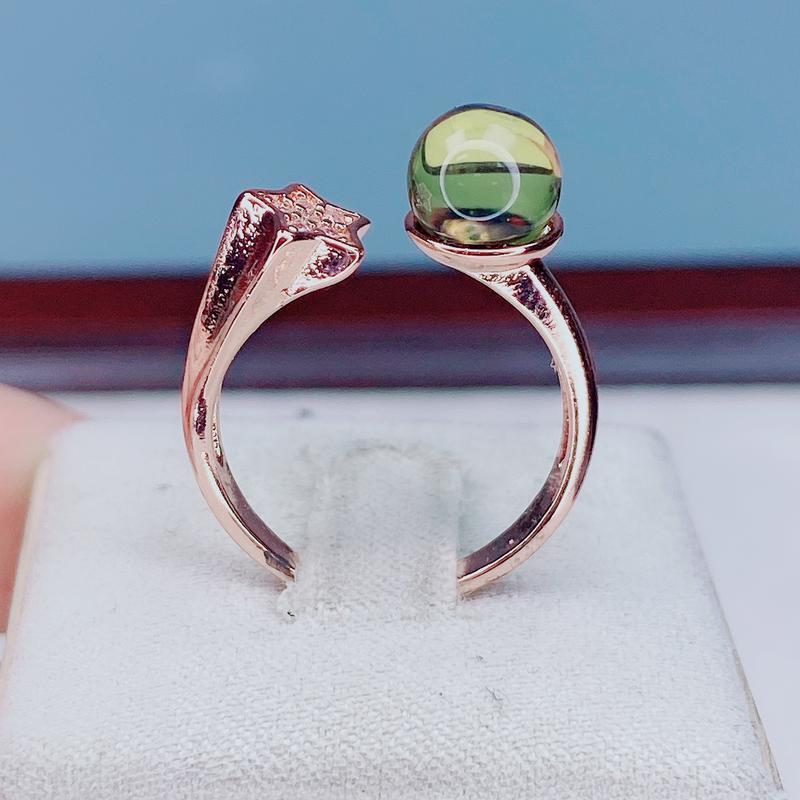 Premium Amber Blue Amber Women's Ring Star Inlaid Adjustable Open Finger Ring Casual Versatile Direct Sale 2
