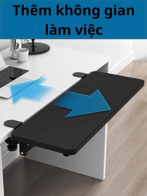 Kệ Gỗ Mở Rộng Bàn Làm Việc Kệ bàn phím, Bảng nối dài mặt bàn, Giá Đỡ Bàn Phím, Cổ Tay, Máy Tính Để Bàn, Có Thể Gấp Gọn 90° PK-1236 [ Nội Thất 5C] 4