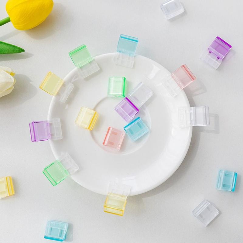 Product Introduction of Creative Candy Color Letter Paper Clip Multi-function Plastic Test Paper File Folder Transparent Push Clip Stationery 18