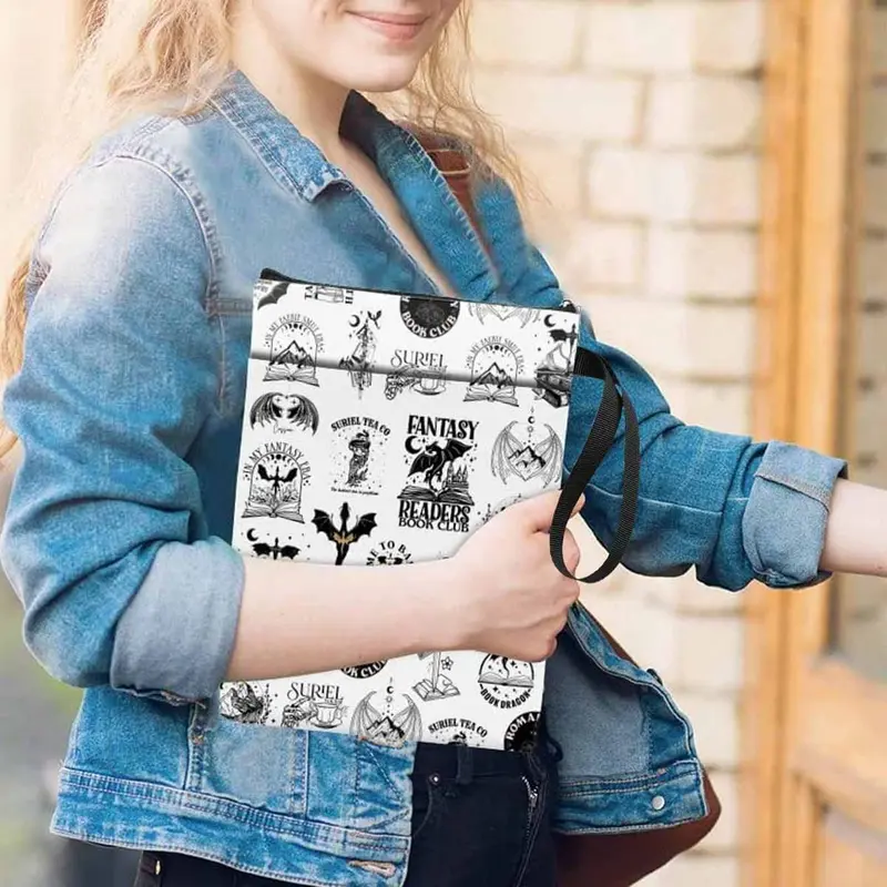 File Book Versatile Storage Bag, 1 Count Tablet Bag, Portable Paper Storage Organizer Pouch for Home Office School, Glamour Gifts, Makeup, Desk Organizers & Accessories, Fabric Storage Organizer, Canvas Zipper Bag, Organizational Zipper Storage 3
