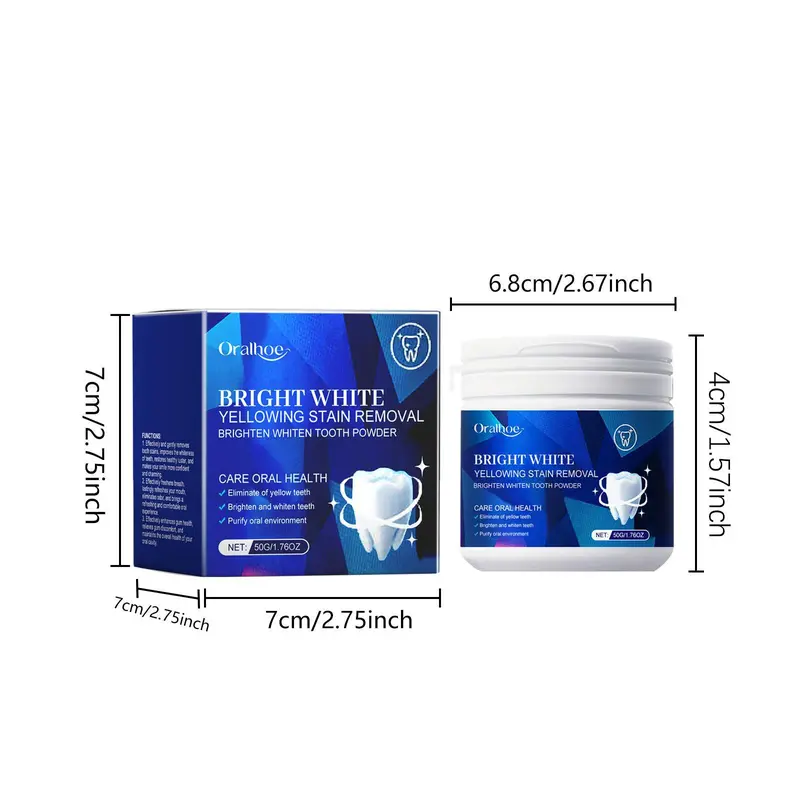 Mint Tooth Powder, Gentle Tooth Cleaning Powder, Oral Care Tooth Powder, Toothpaste for Fresh Breath, Dental Care Product for Women & Men 1