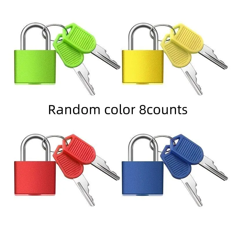 Random Color Durable Padlock, Small Portable Multi-color Keyed Locks for Luggage, Gym & School Security, Padlocks & Hasps