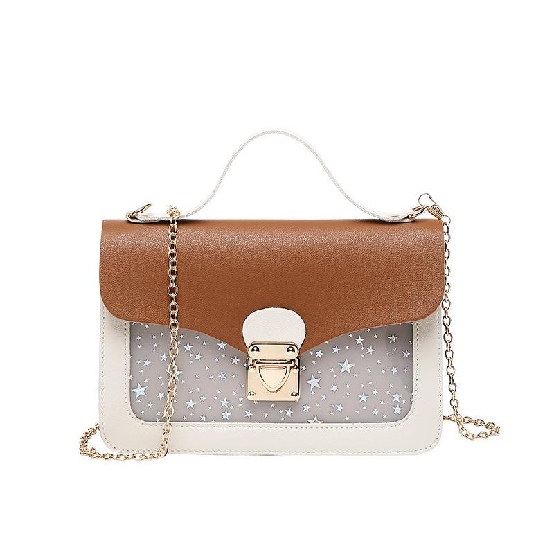 24 giờ vận chuyển Hàn Quốc phiên bản Sequin sao in một vai điện thoại túi mùa hè bao gồm khóa điện thoại di động túi vuông nhỏ 5