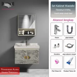 Set Wastafel Kamar Mandi（43/50cm）lemari wastafel kamar mandi dinding wastafel westafel kamar mandi set wastafel kamar mandi minimalis