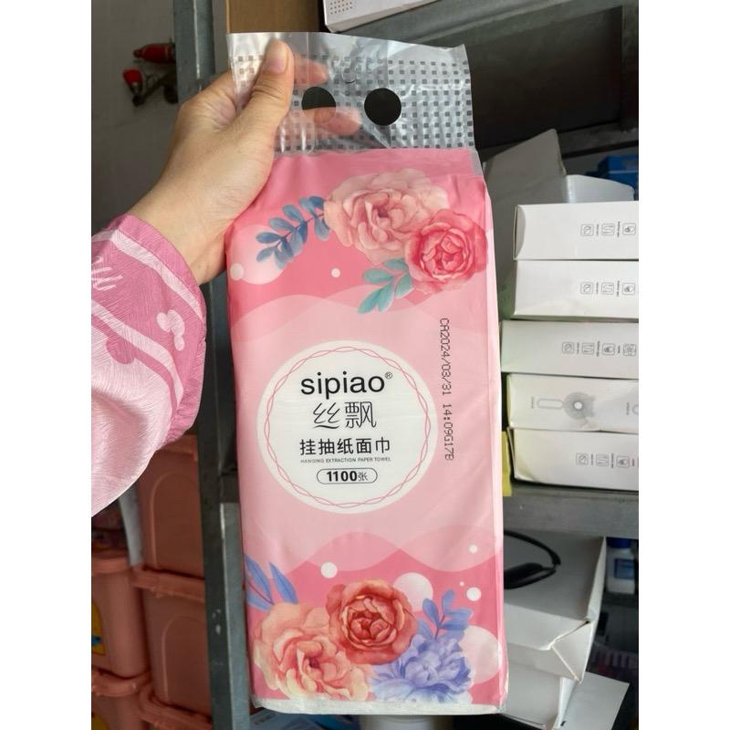 Product Introduction of Thùng 10 Bịch Giấy Ăn Treo Tường Đa Năng SIPIAO Hoa Hồng ,Khăn Rút Treo Tường 4 Lớp 1100 Tờ Dai Mềm Tiện Ích Giấy Vệ Sinh chổi  nhựa chổi  bông 3