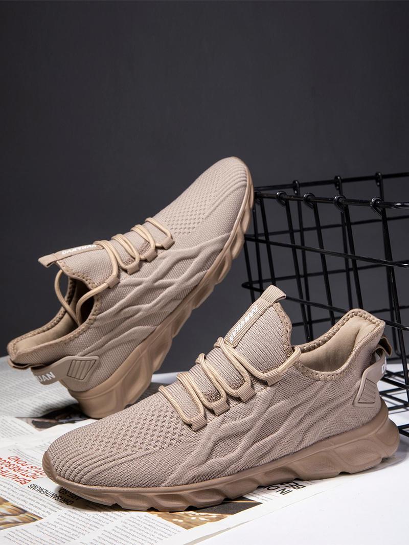 Product Introduction of Men's Minimalist Lace Up Low Top Mesh Sneakers, Casual Breathable Comfortable Sports Running Shoes, All-match Basic Shoes for Daily Wear 7
