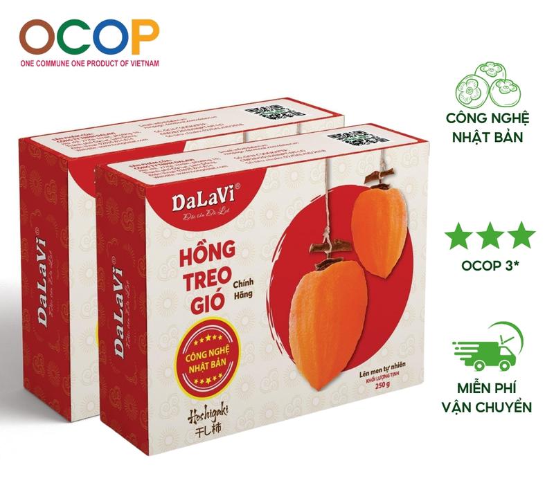  Combo 2 hộp Hồng treo gió Tết DaLaVi công nghệ Nhật Bản Hoshigaki  hộp 250g  