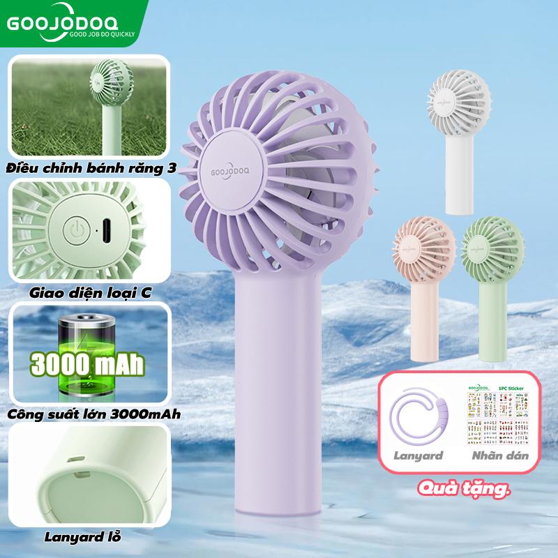 GOOJODOQ   Quạt nhỏ cầm tay mini, quạt cầm tay mini điều hòa cho bé sạc điện cực êm, quạt cầm tay tiện lợi. Phụ Kiện