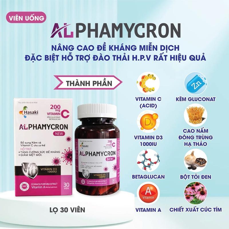 COMBO 1 Hộp súc miệng họng hupavia 250ml,và một lọ  alphamycron 30 viên hỗ trợ  tăng miễn dịch,hỡ trợ tăng đề kháng 6