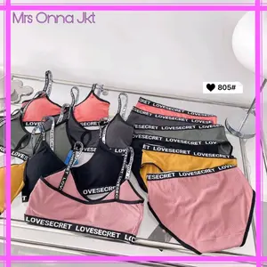 ONNA JKT - Sport Bra BH Olahraga Pakaian Dalam Wanita Bra Love Secret Bra Set - SET148