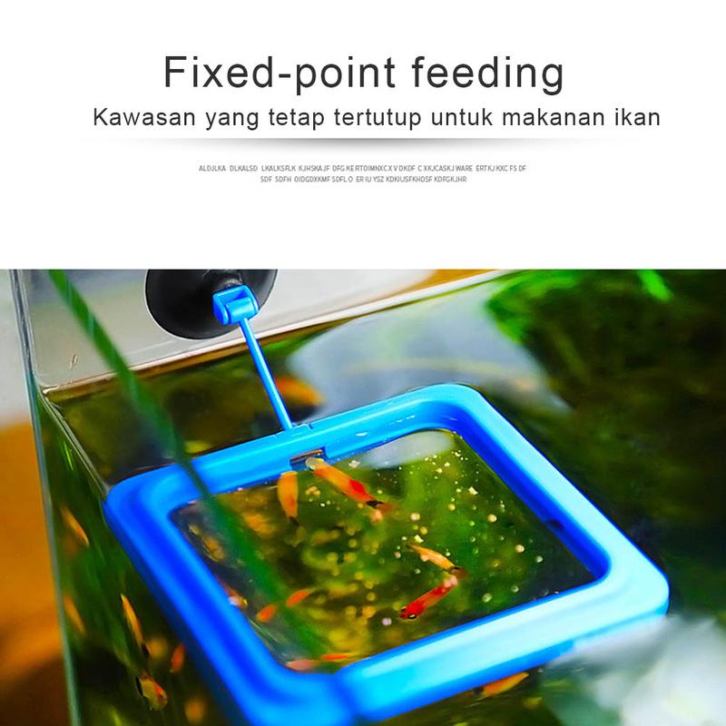 2 Set of Fish Food Feeder Plastics Household Accessories Square Shape Filtering Device Waste Mesh Multiple Sizes Fishing Feeders 10*10cm 1