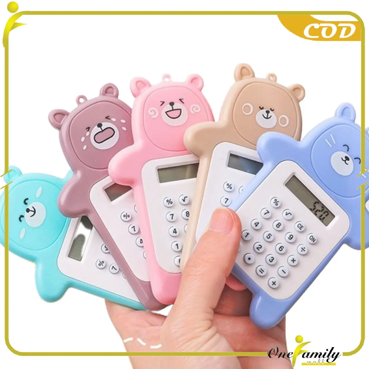 [COD] OFM C325 Bear Calculator 8 Digit Travel Mini Portable Desain Kartun Beruang