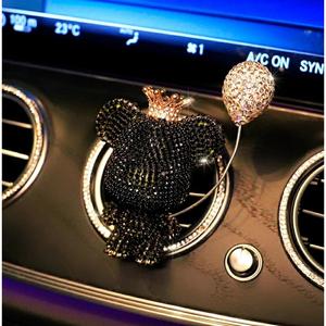 Sáp thơm cài cửa gió ôtô hình gấu Gloomy Bear cầm bóng bay đính đá sang trọng dễ thương Nội Thất