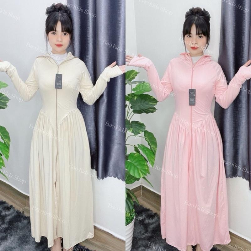  Áo 2 Lớp Áo Váy Chống Nắng Toàn Thân Dành Cho Nữ Vải Thun Hàn Lạnh Chống Tia UV