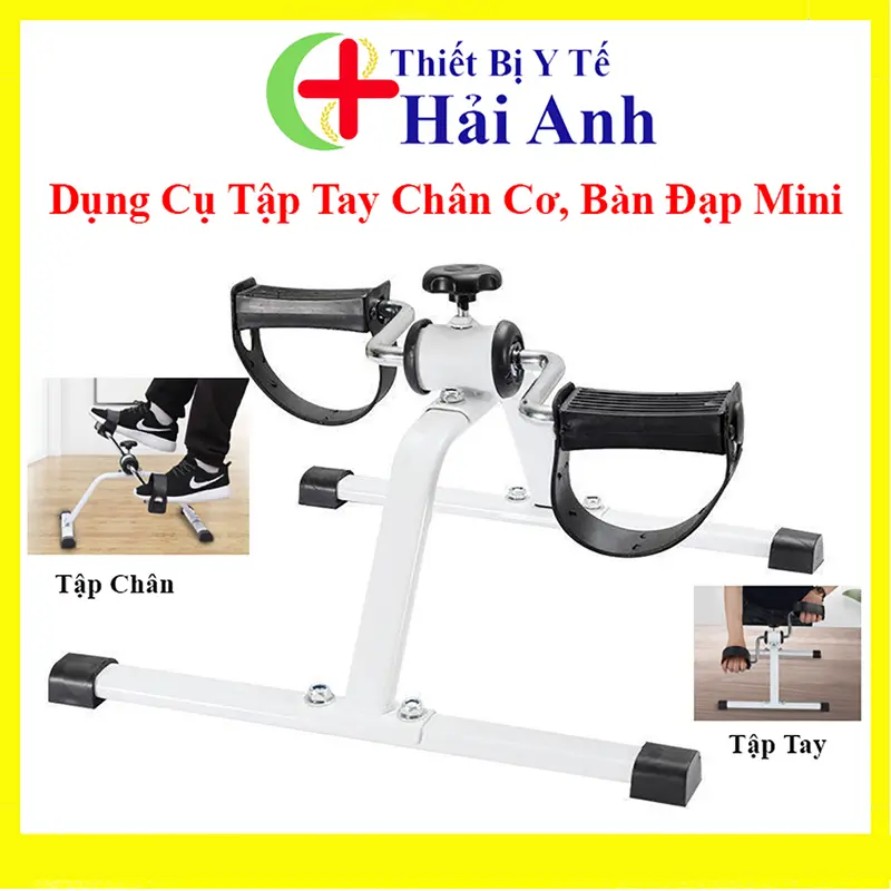 Xe Đạp Tập Tay Chân Mini, Dụng Cụ Tập Tay Chân Tiện Lợi( Cơ Trắng) 0