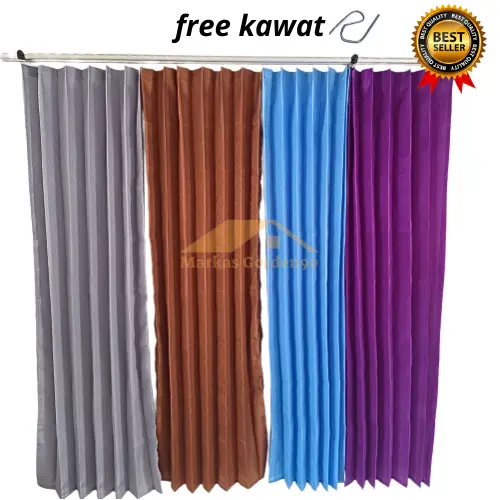 Tirai Gorden jendela Pintu Minimalis Model Hordeng Plisket Kawat S Kain Sido Polos