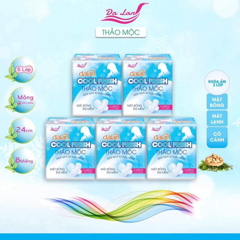 SP7 - COMBO 5 gói Băng vệ sinh Dạ Lan thảo mộc cool fresh dành cho phụ nữ ban vệ Women Tampon