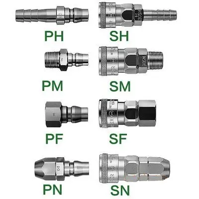 Đầu nối nhanh khí nén Nitto Nhật đầu cái 20SM, 20SH, 20SF, 65SN và đầu đực 20PM, 20PH, 20PF, 65PN