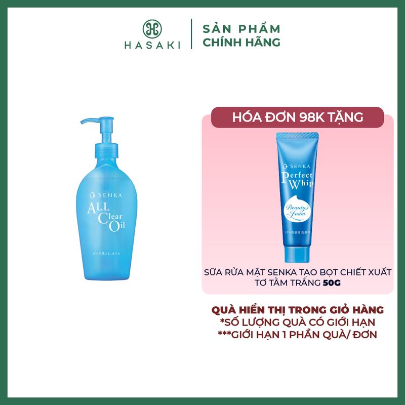   HÓA ĐƠN SENKA TỪ 98K TẶNG SỮA RỬA MẶT 50G | SỐ LƯỢNG CÓ HẠN | QUÀ HIỂN THỊ TRONG GIỎ HÀNG  Dầu Tẩy Trang Senka Dưỡng Ẩm Da 230ml | HASAKI BEAUTY  OOS  