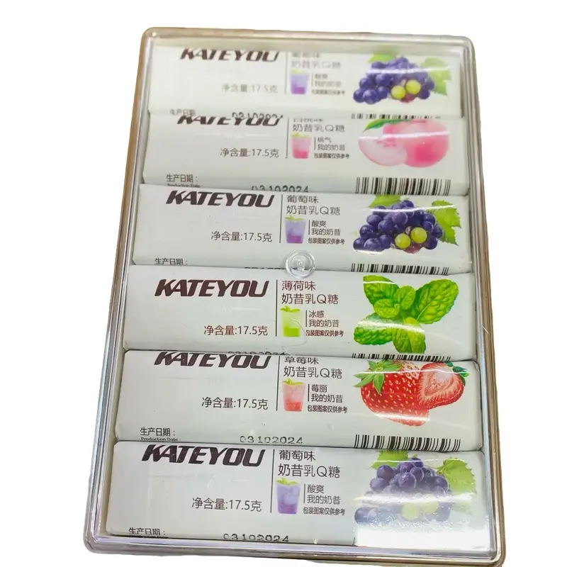 ￼Sỉ hộp 30 thanh kẹo dẻo sữa chua hoa quả KateYou nhiều vị, kẹo mềm trái cây thanh, ăn vặt nội địa Snack Candy Food 0