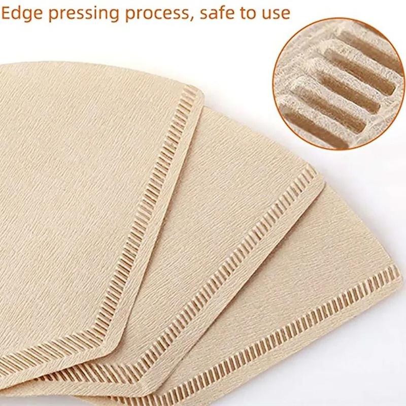 Product Introduction of 40/100Pcs Portable Household Cafe Tools Coffee Filter Paper Wood Pulp Pull-out Drip Hand-brewed Coffee Disposable V-Shape U-Shape Hand Drip Paper 21