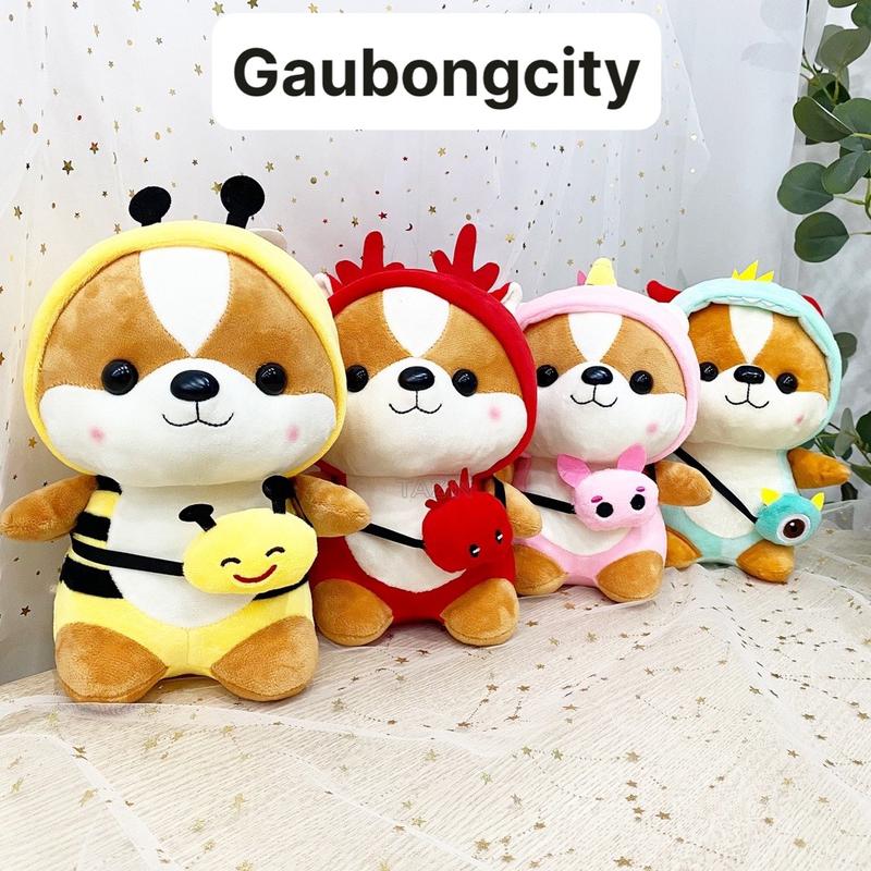  Gấu Bông Chó Shiba Cosplay Được Chọn Màu - Chó Nhồi Bông Cao Cấp Gấu Bông City 