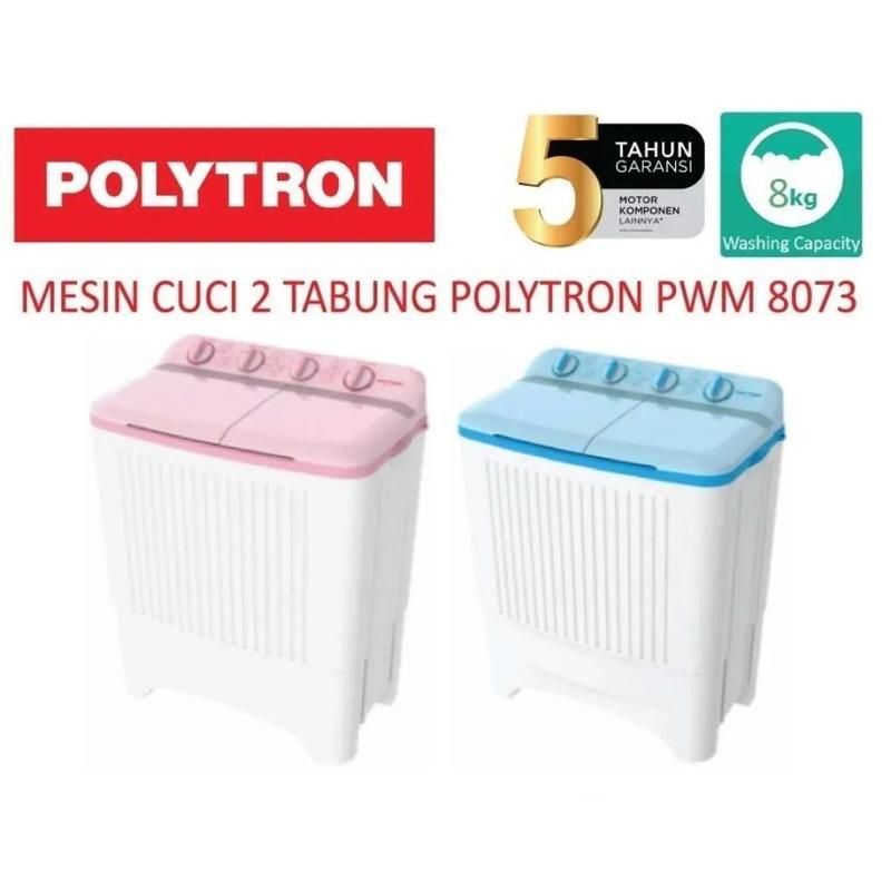 mesin cuci 2 tabung polytron pwm 8073 GARANSI RESMI 1