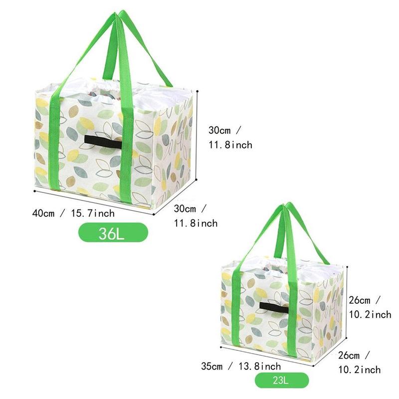 Large Capacity Picnic Basket, 1 Count Portable Foldable Picnic Bag for Spring Holiday Outdoor Camping Picnic, Outdoor Accessories 7