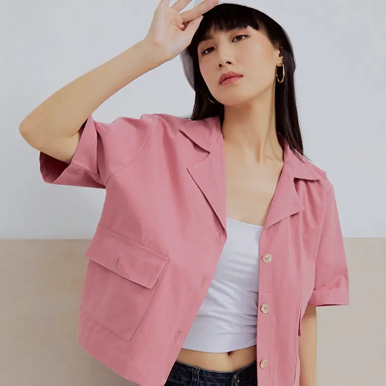 GEYA SHIRT Bahan Katun Premium atasan crop