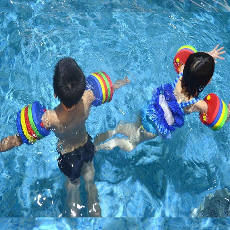 Product Introduction of 6PCS Baby Swim Pool Swimming Tools Arm Bands Floating Sleeves EVA Foam Swim Discs Swimming Exercises Circles 16