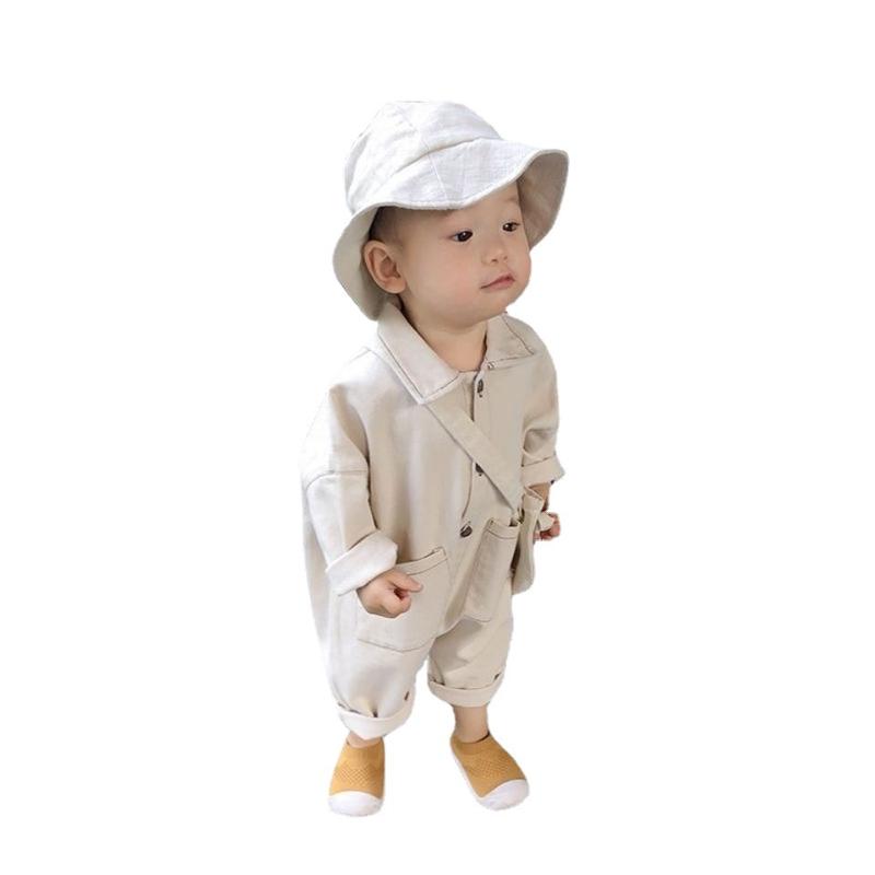 Áo Jumpsuit Quần Denim, Cho Trẻ Sơ Sinh Và Trẻ Mới Biết Đi, Phong Cách Mùa Xuân Và Mùa Thu, Dài Tay, Phong Cách Bảo Hộ Lao Động Áo Liền Quần Denim, Thích Hợp Cho Bé Em Tập Bò, Cho Bé Trai Và Bé Gái, Xu Hướng Denim 3
