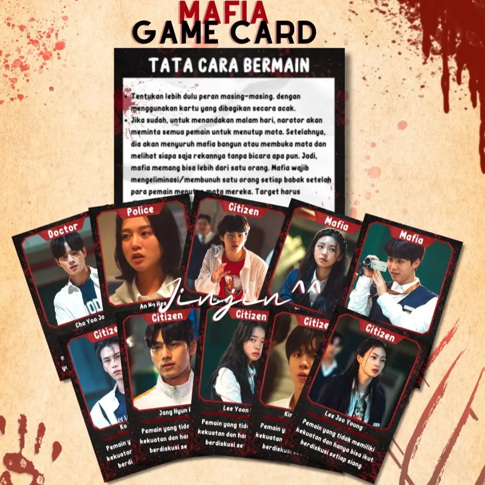 NIGHT HAS COME MAFIA GAME CARD