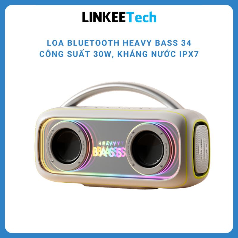 [DOÃN CHÍ KIÊN] Loa Bluetooth Heavy Bass 34 Chính Hãng Loa Cầm Tay Di Động Âm Bass Mạnh RGB Atmosphere Lighting Effect TWS Wireless TZVN