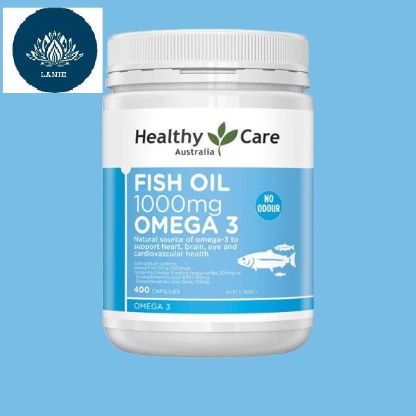   2028  Dầu cá Fish Oil 1000mg Omega 3 Healthy Care 400 viên  Dầu Cá HC  