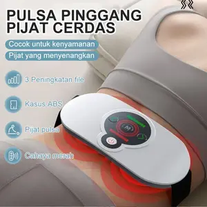 Alat Pijat Perut Pintar, Alat Pijat Getar Kompres Panas Pinggang dan Perut, Alat Pelangsing Pijat Dalam, Alat Pereda Sakit Punggung, Sabuk Pemanas dan Penghangat yang Dapat Disesuaikan, Putih